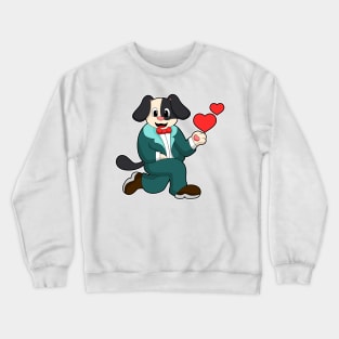 Dog as Groom with Suit & Tie Crewneck Sweatshirt